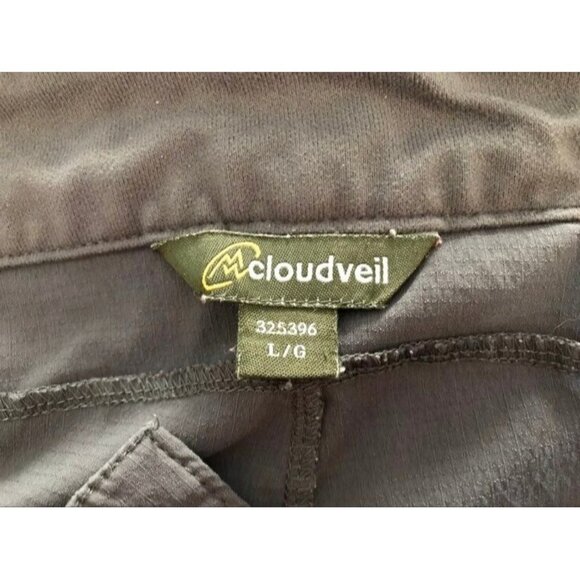CLOUDVEIL Womens Large Nylon Blend Pants Gray Straight Roll Tab Legs Mid Rise - Picture 4 of 9